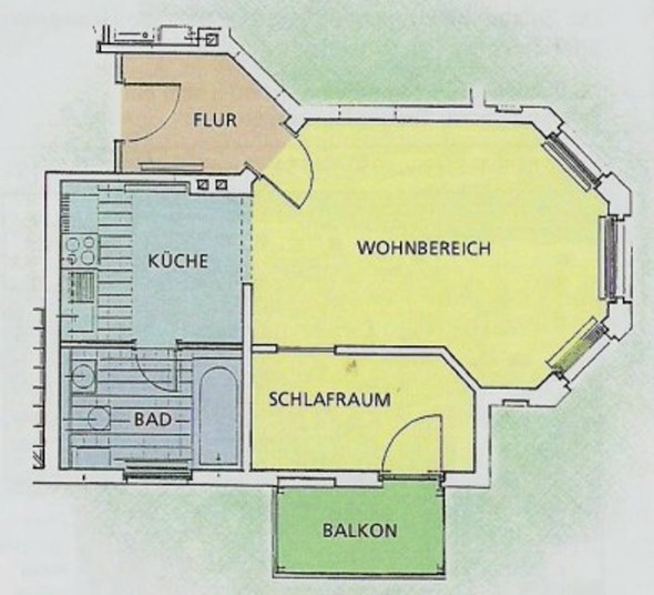 Grundriss der Ferienwohnung